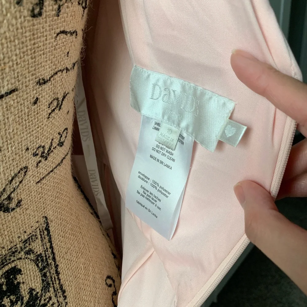 David’s Bridal blush pink maxi dress - Picture 6 of 8